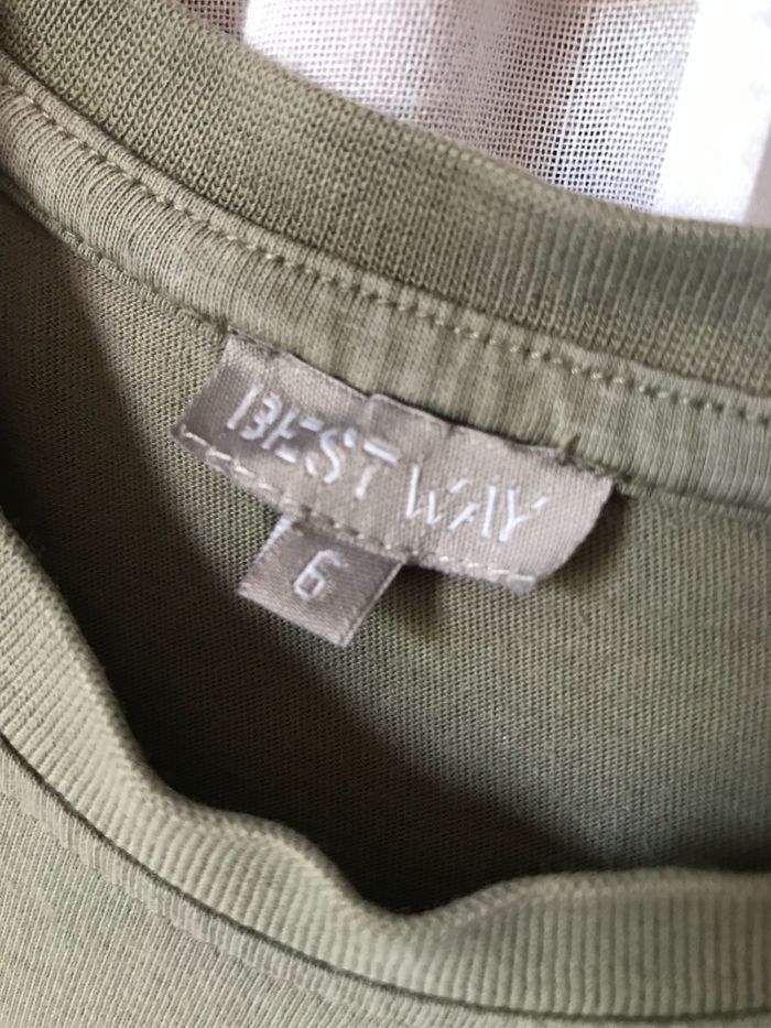 T-shirt kaki Papa c’est le plus fort 6 ans - photo numéro 3