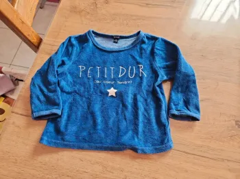 Pull velours 24 mois garçon