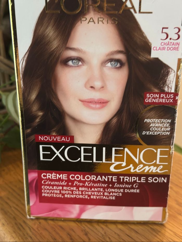 Crème colorante triple soin L’Oréal 5.3 Châtain clair doré - photo numéro 2