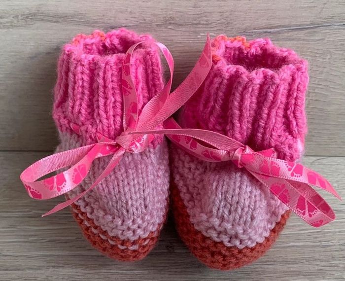 Chaussons au tricot 0-3 mois