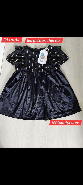 Robe en velours fille 24mois 