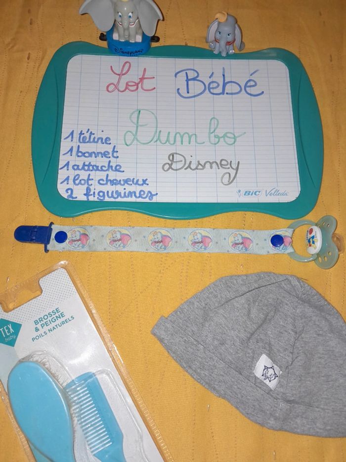 Lot cadeau naissance  Bébé Dumbo Disney bleu - photo numéro 3