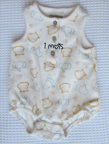 Barboteuse imprimé animaux pour bébé garçon