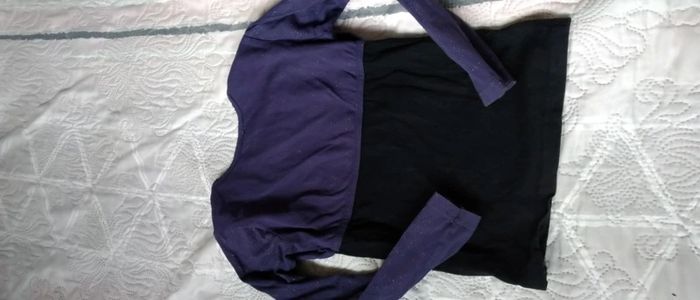 Tee-shirt boléro 2 en 1 de fête noir violet fille 7 ans zeeman - photo numéro 10