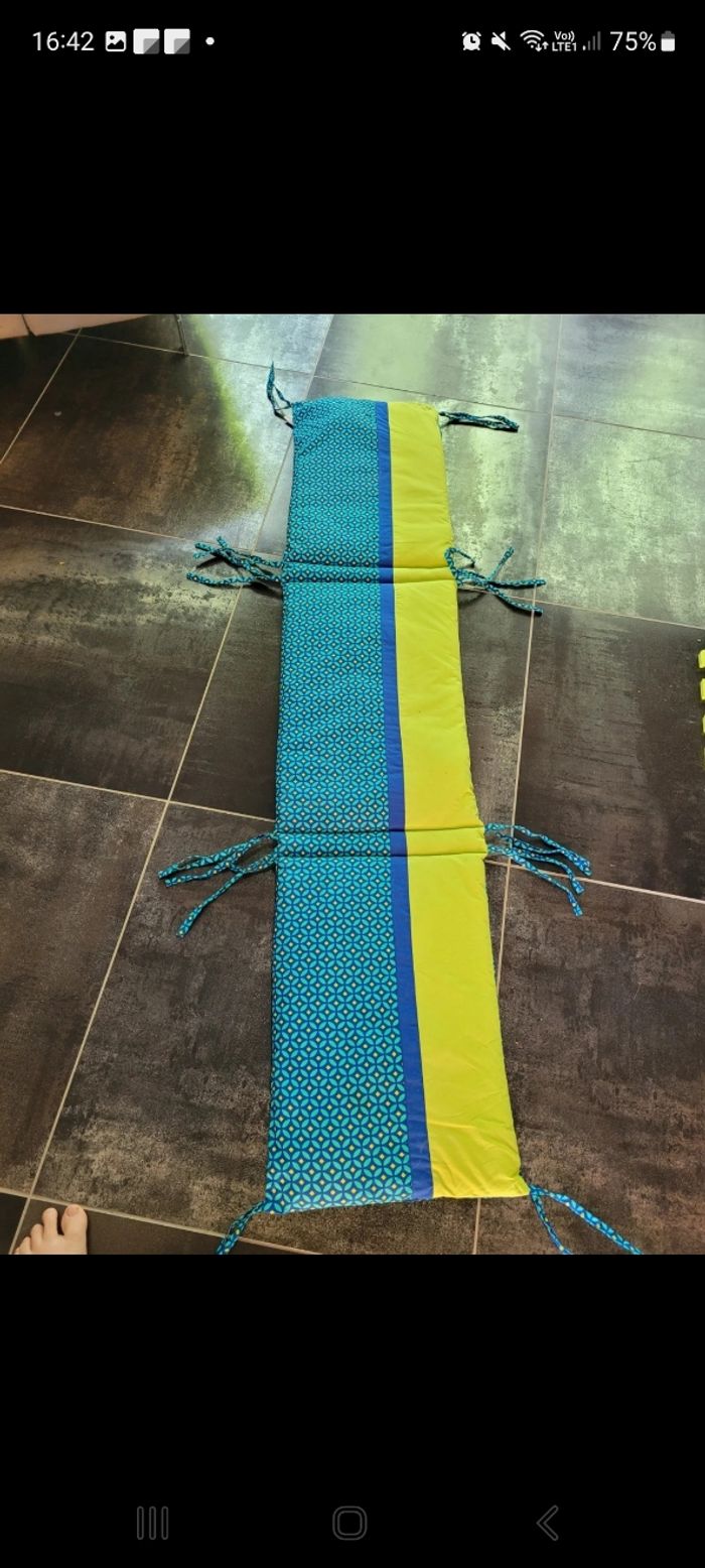 Tour de lit bleu premaman