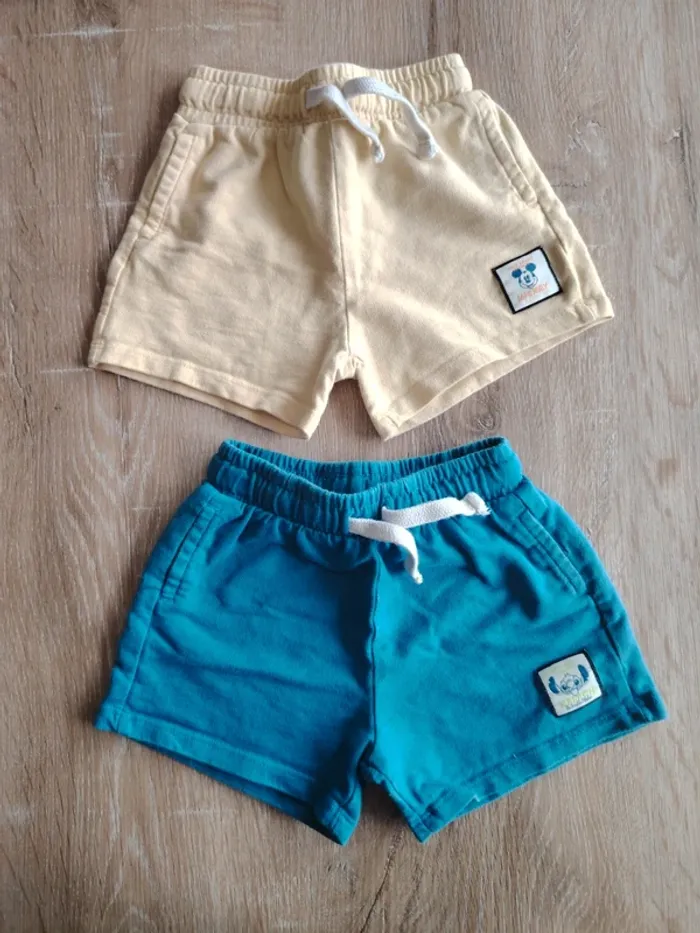 Lot de 2 shorts Disney Mickey et Stitch
