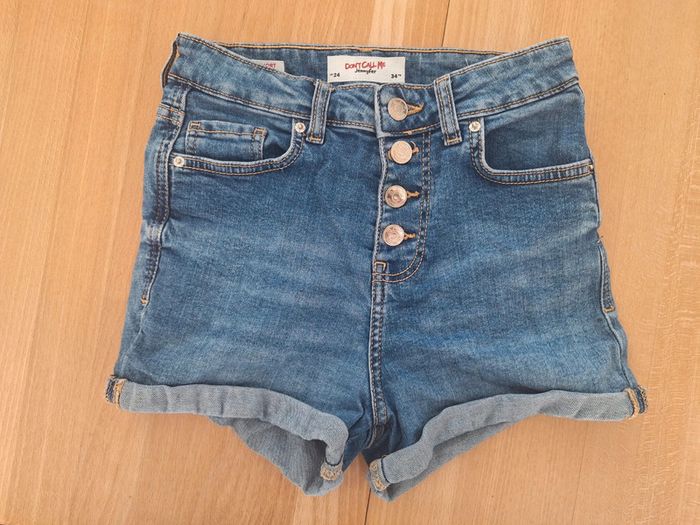 Lot 2 short en jean bleu Jennyfer femme XS 34 - photo numéro 2