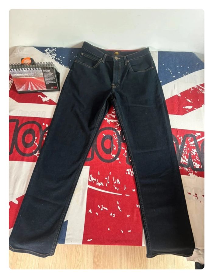 Jeans Lee style vintage bleu foncée taille 40  patte large - photo numéro 13