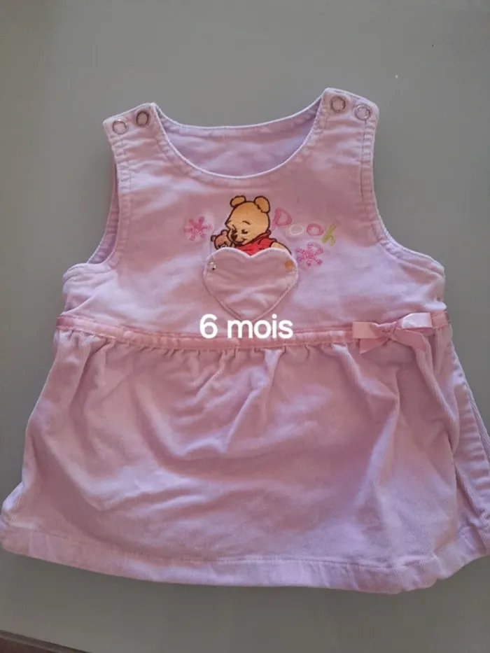 Robe velours rose 6m