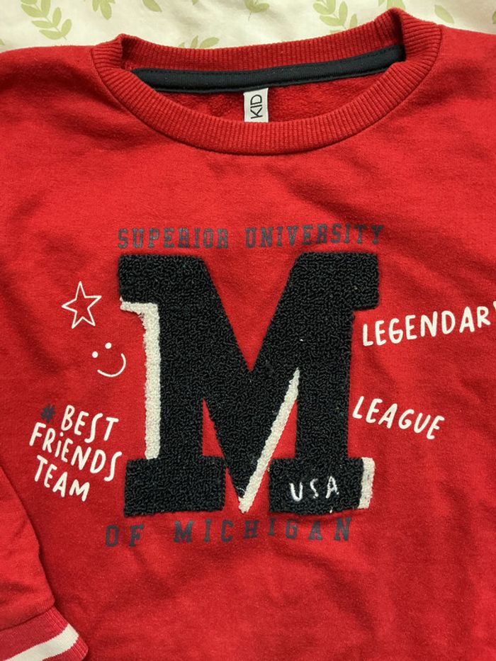 sweat rouge impression devant 6 ans NPO - photo numéro 6