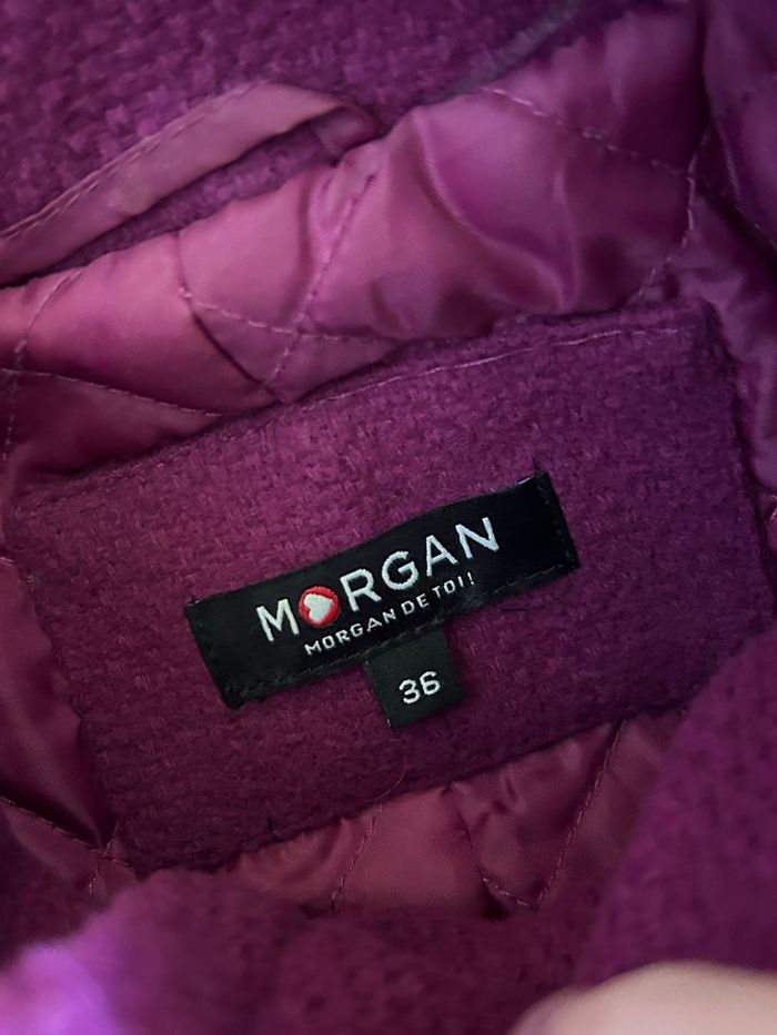 Duffle coat violet fuchsia Morgan taille 36 TBE - photo numéro 9