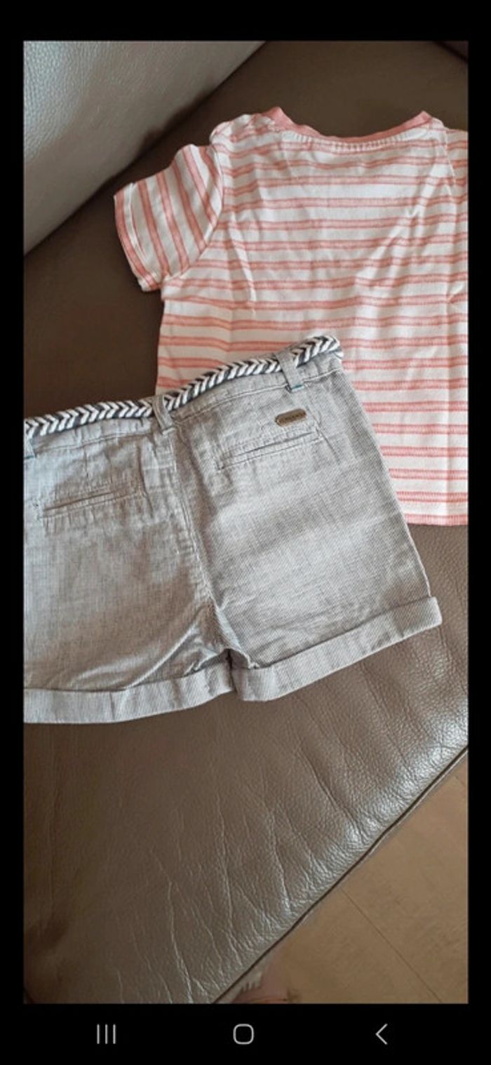 Ensemble short +tee shirt +ceinture Creeks 2 ans - photo numéro 2