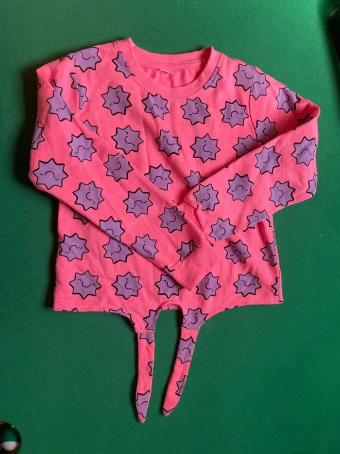 Pull sweat à nouer en bas fille 8 ans