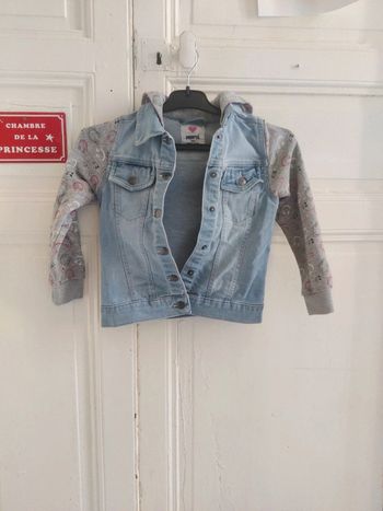 Veste jean sweat pepperts 6-7 ans