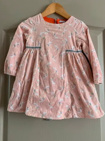 Robe catimini velours rose 2 ans