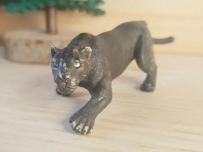 PAPO panthère noire Figurine animal de compagnie de la savane