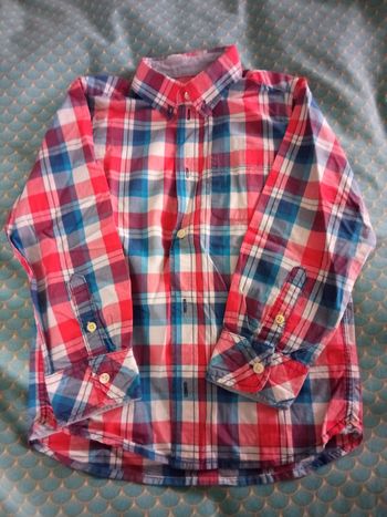 Chemise manches longues à carreaux