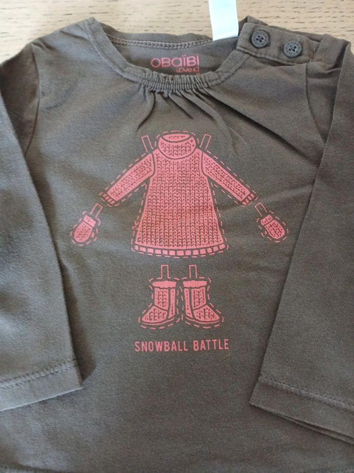 Tee-shirt fille 6 mois - photo numéro 3