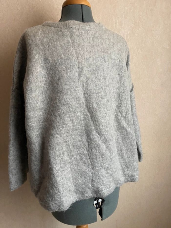 Pull oversize laine gris TM 38 40 - photo numéro 6