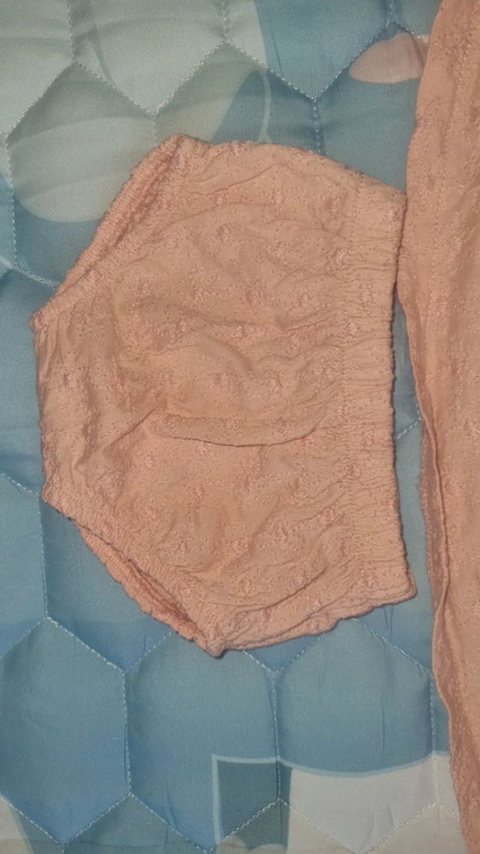 Ensemble Tee-shirt culotte 1/3 mois en très bon état - photo numéro 5