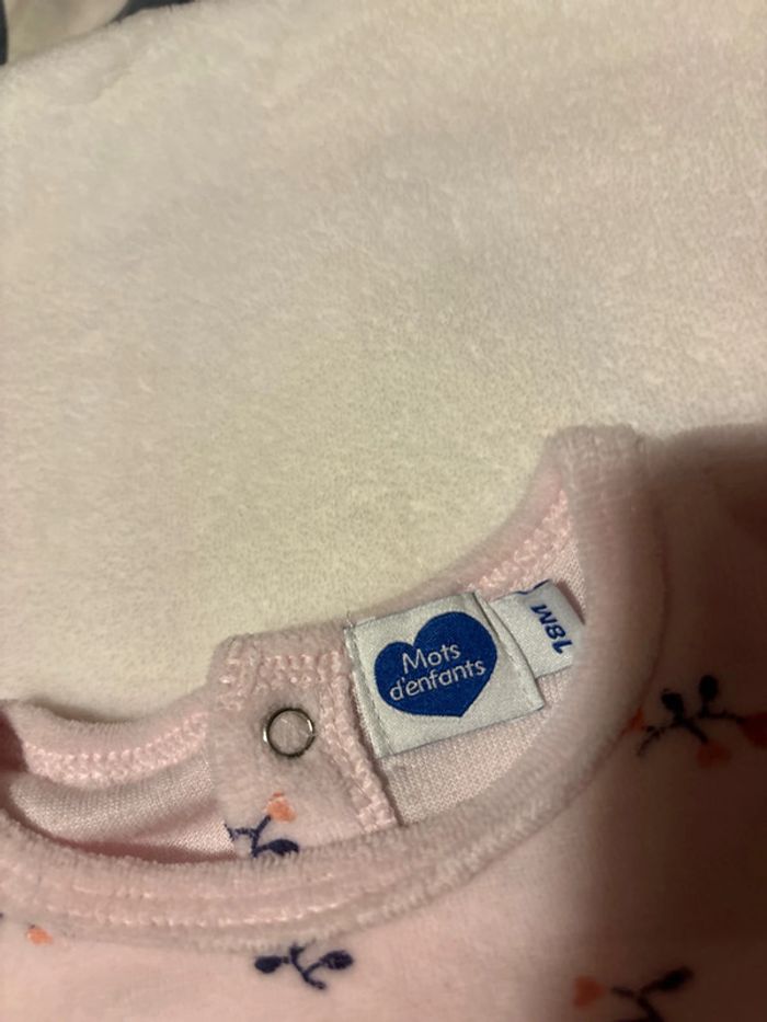 Pyjama velours 1 pièce 18 mois - photo numéro 3