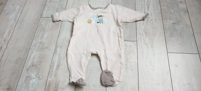 Lot de 2 pyjamas gris/marron T3M - photo numéro 3