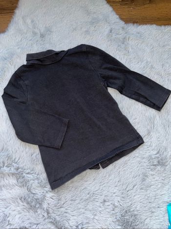 Haut col roulé noir/gris foncé - 12 mois - Kiabi