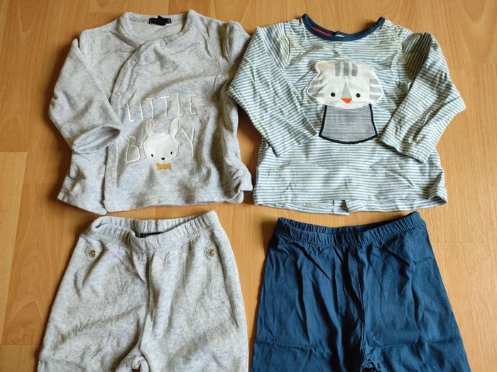 Lot 2 pyjamas 2 pièces chaud Kiabi et mi-saison OBAÏBI en 6M