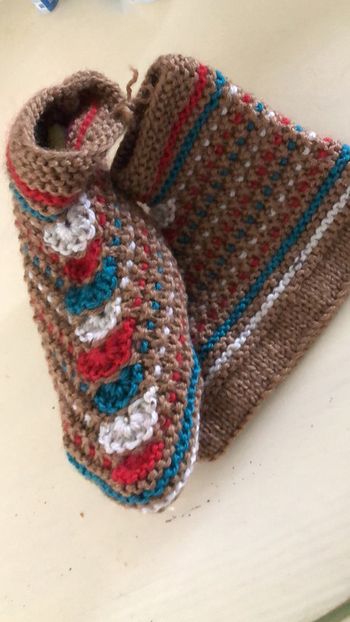 Chaussons tricotés à la main