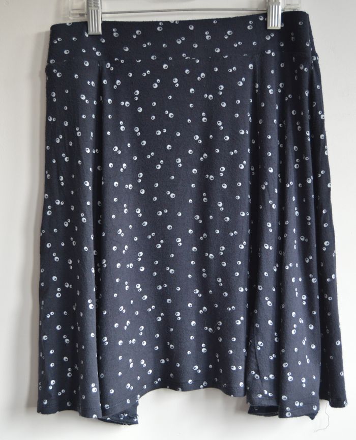 Jupe courte noire à pois blancs – Yessica – Taille S - photo numéro 2