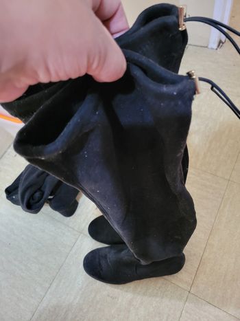 Chaussure bottes long en daim
