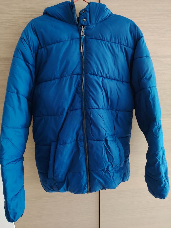 Veste matelassée réversible 14-16 ans, noir et bleu - photo numéro 3