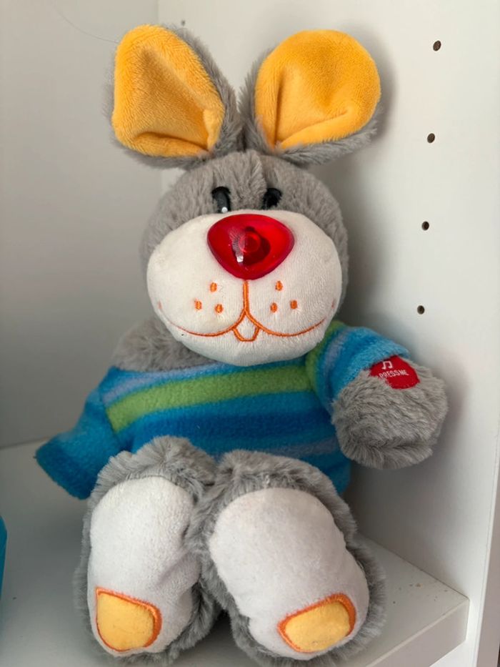 Peluche lapin musicale lumineuse - Jouet d’éveil bébé