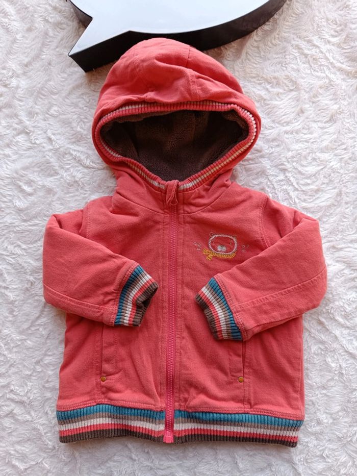 Veste gilet à capuche doublée chaud Garçon 9 mois Sergent major - photo numéro 2