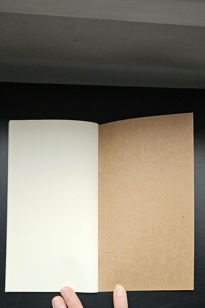 Carnet de notes vierge - 10x20cm - Couverture cartonnée - photo numéro 2