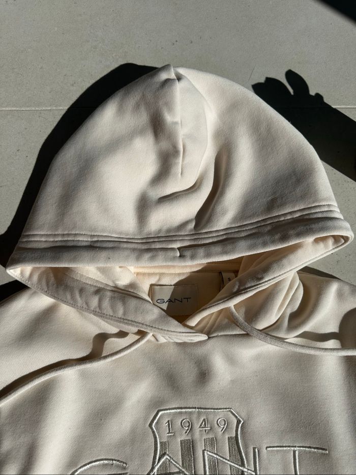 Sweat à capuche Gant Beige taille S 👕 - photo numéro 4