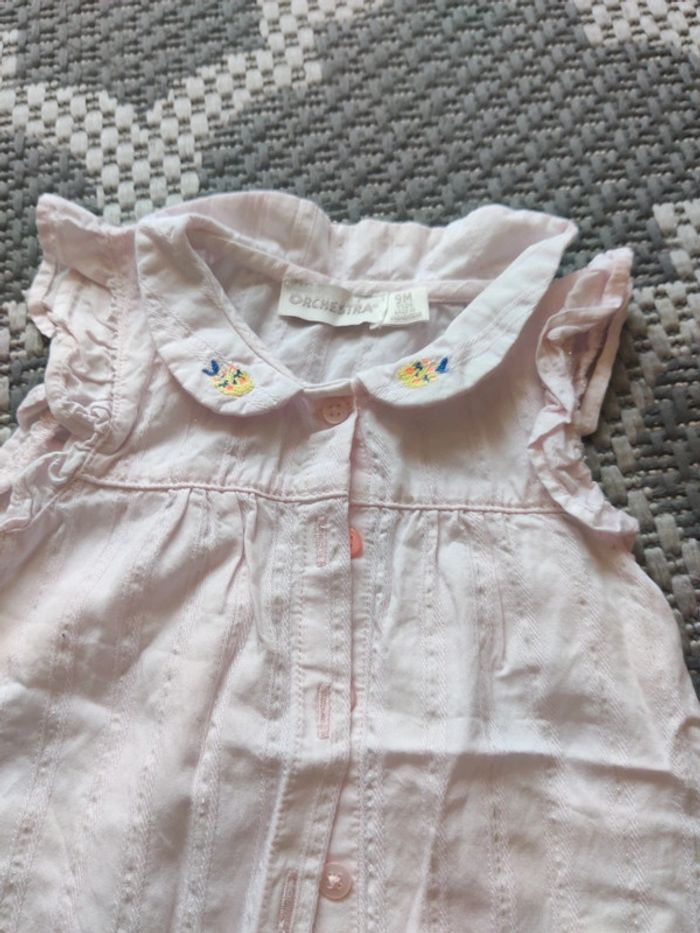 Chemise sans manche orchestra 9 mois rose pâle - photo numéro 3