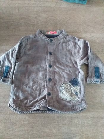 Chemise manches longues DPAM garçon 6 mois
