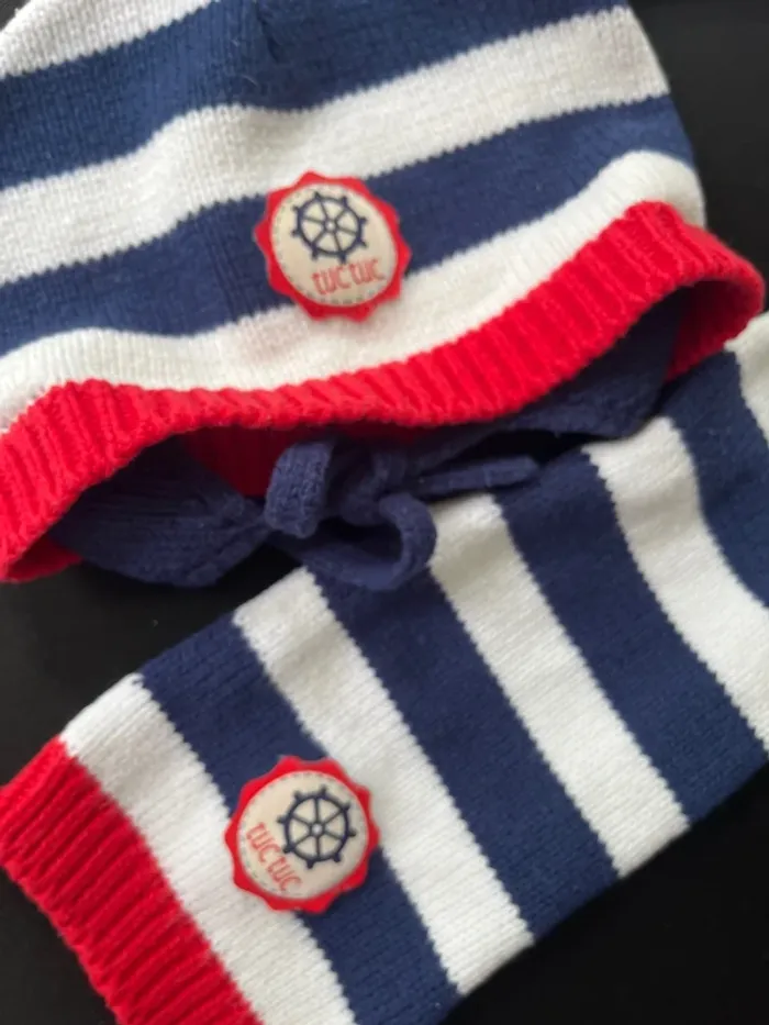 Bonnet et écharpe bébé 👶 taille S - photo numéro 3