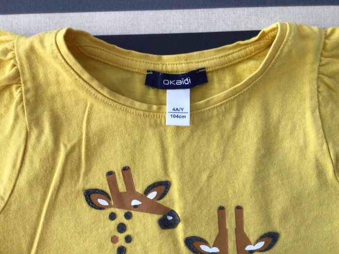 T-shirt girafe fille - photo numéro 2