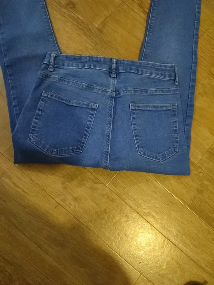 Jean bleu taille haute skinny - photo numéro 3