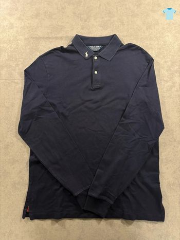 Polo Manche longue Ralph Lauren Bleu Marine Taille L