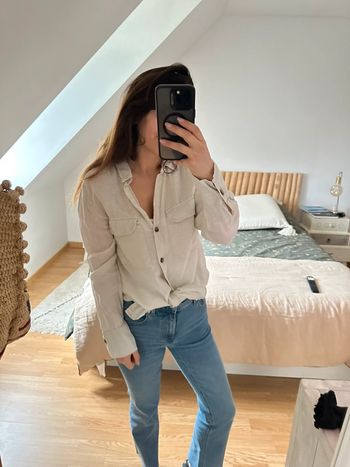 Chemise 100% lin Zara beige 🐚