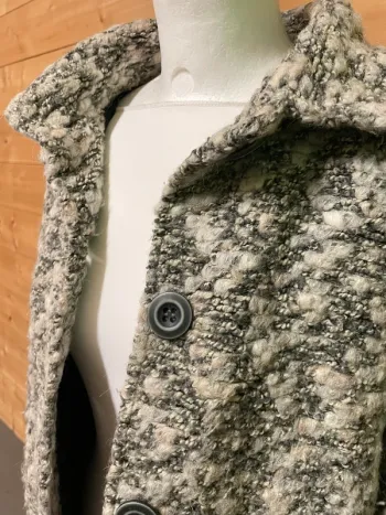 Manteau long Of white gris – 80% Laine – taille M