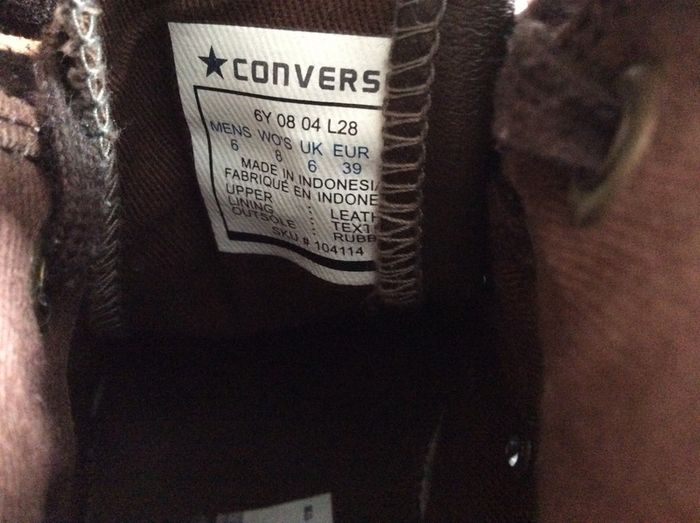 Baskets montantes Converse cuir marron 39 - photo numéro 5