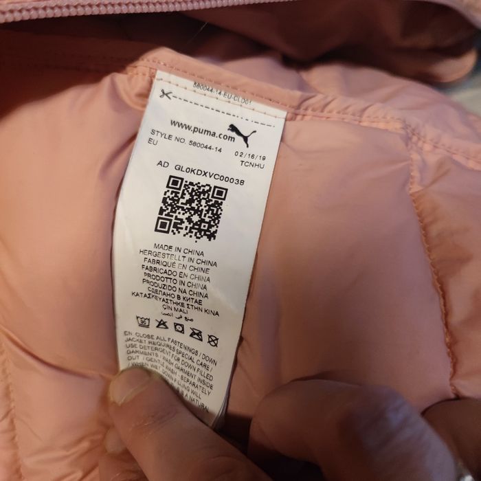 Doudoune rose puma sans capuche mi saison XXS / 32 / 12 ans - photo numéro 2