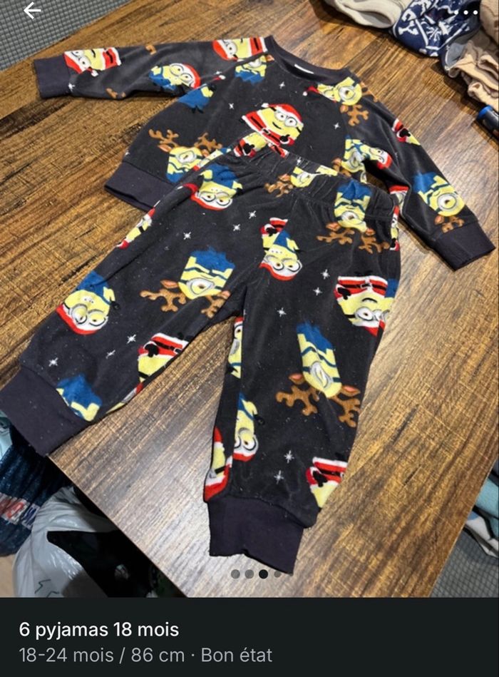 Vend 6 pyjamas 18 mois - photo numéro 2