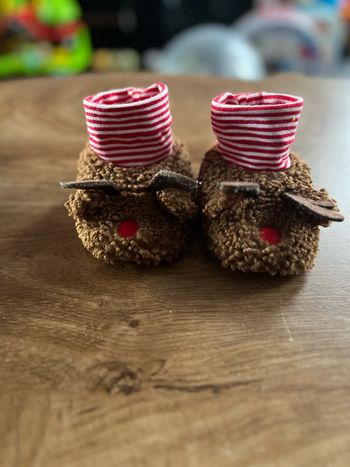 Chaussons renne de Noël