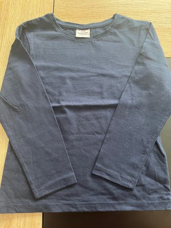 T shirt manches longues bleu marine fille 4 ans tao