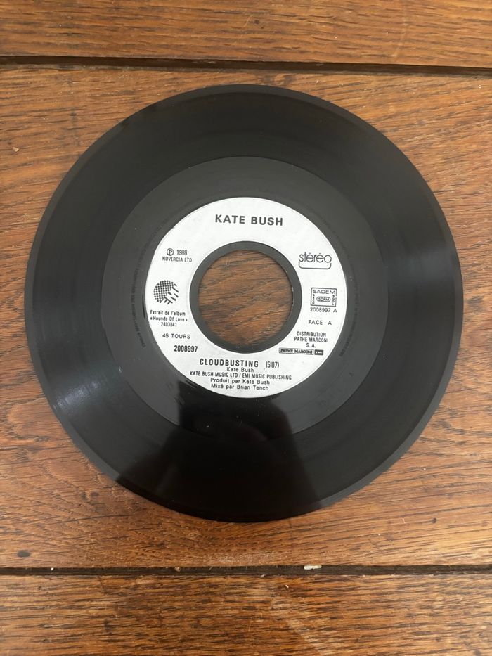 Vinyle 45 tours Kate Bush Cloudbusting - photo numéro 2